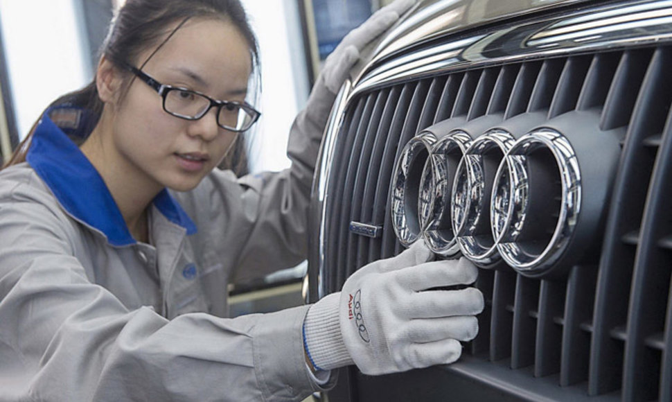 „Audi“ automobilis surinkimo fabrike Kinijoje
