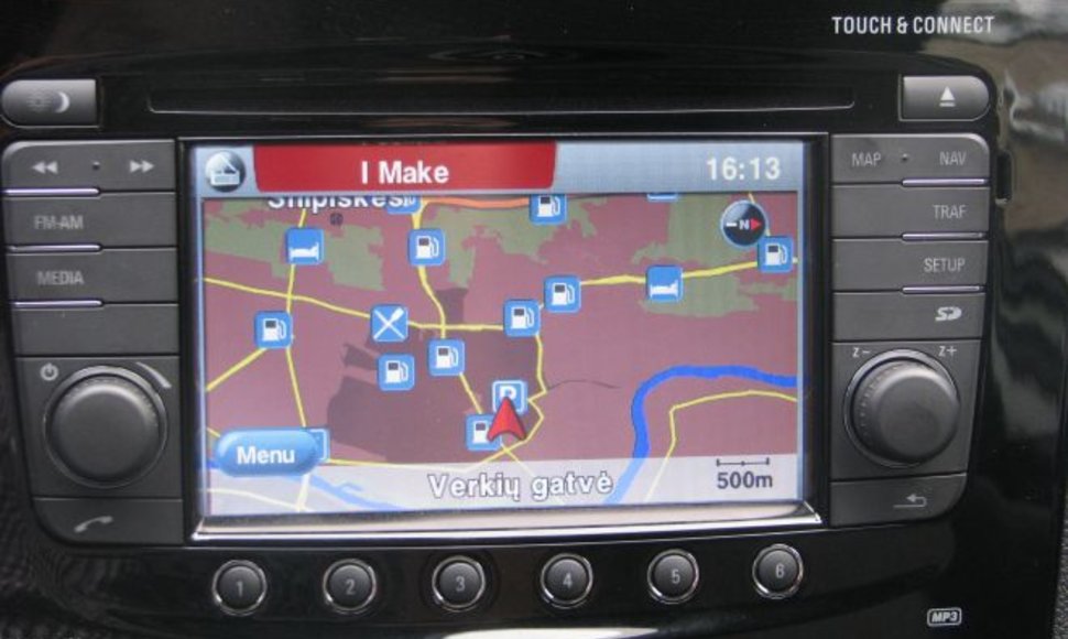 „Opel Corsa" navigacinė įranga