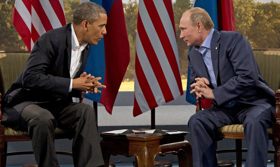Барак Обама и Владимир Путин 