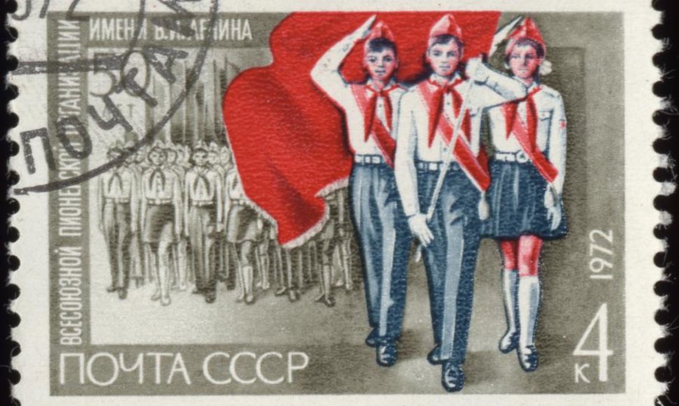 Sovietų pašto ženklas, skirtas pionieriams 
