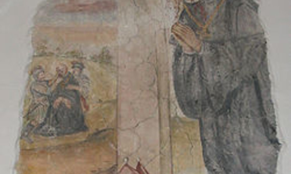 Brunono žūtis - freska Viename Lenkijos vienuolynų