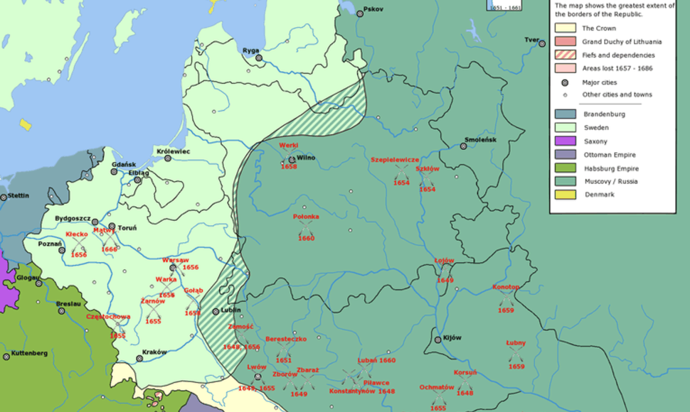 Rusijos okupuotos LDK ir Lenkijos teritorijos