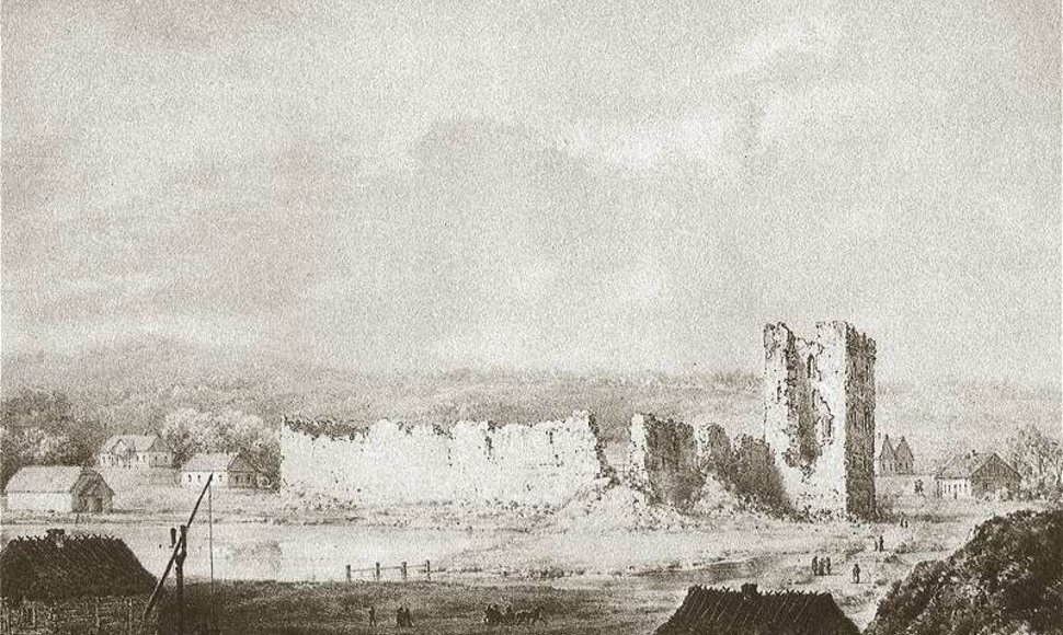 Napoleono Ordos piešinys "Krėvos pilis" (XIX a.)
