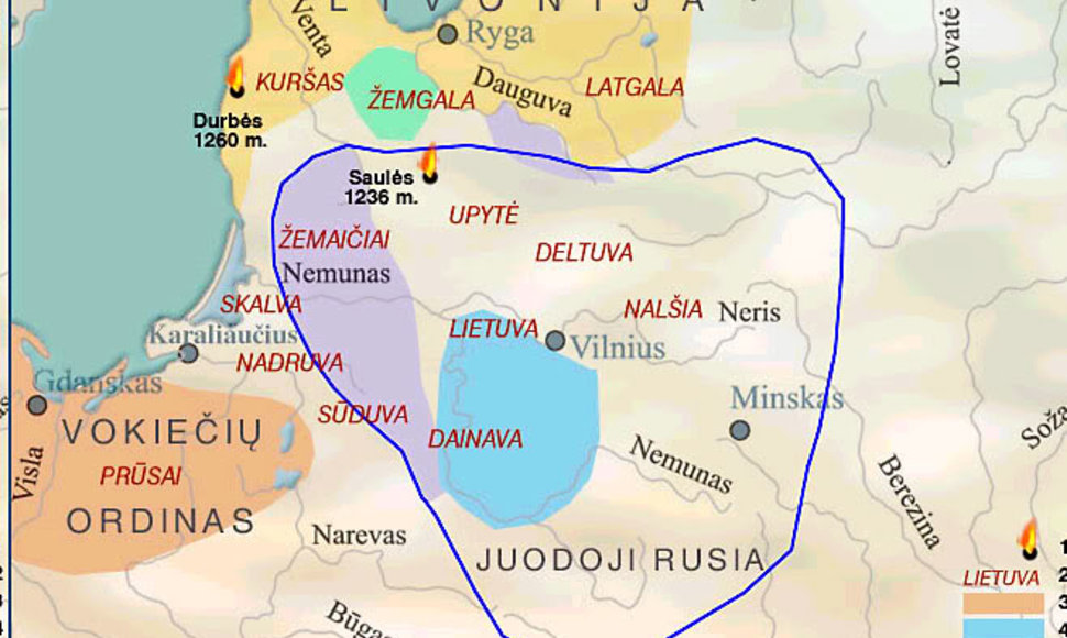 Lietuva tarp dviejų vokiečių ordinų XIII amžiuje