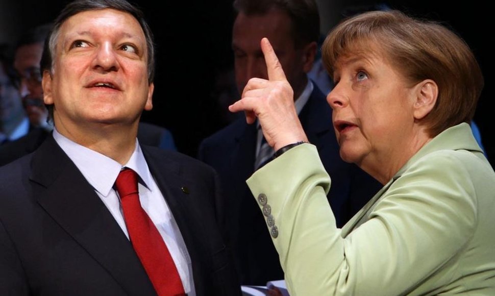Жозе Мануэль Баррозу и Ангела Меркель