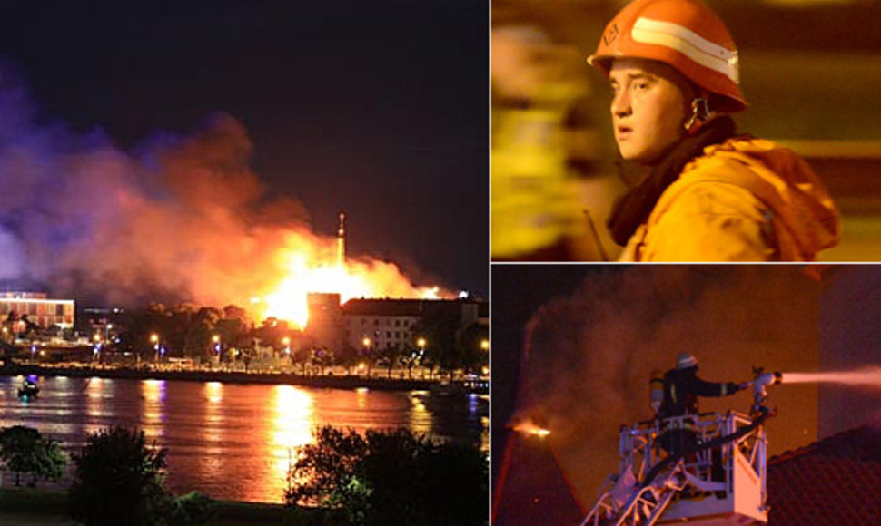 В Риге горит президентский дворец