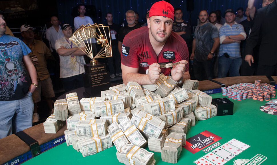 Michaelo Mizrachi triumfo WSOP akimirka / PokerStarsBlog.com nuotr.