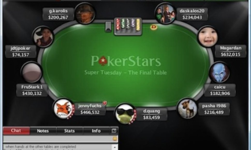 Situacija "Super Tuesday" finalo starte / PokerStarsBlog.com nuotr.