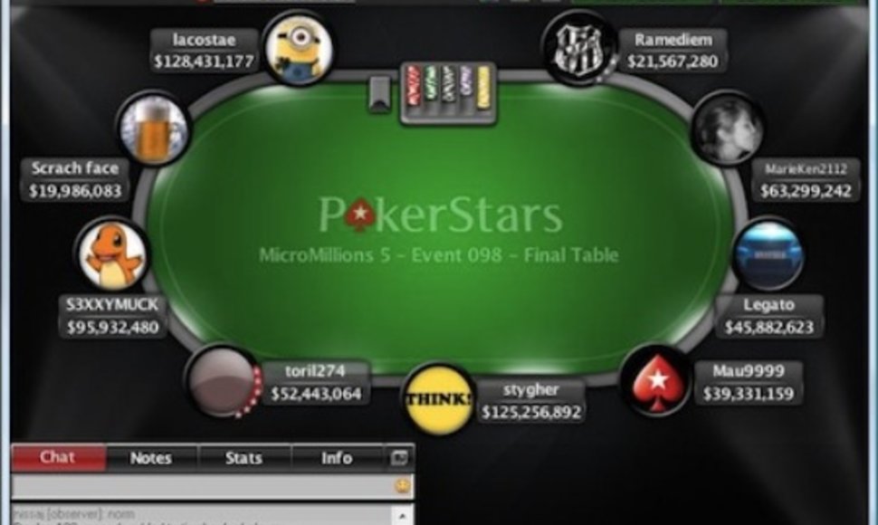 "MicroMillions" pagrindinio turnyro finalo startas / PokerStarsBlog.com nuotr.