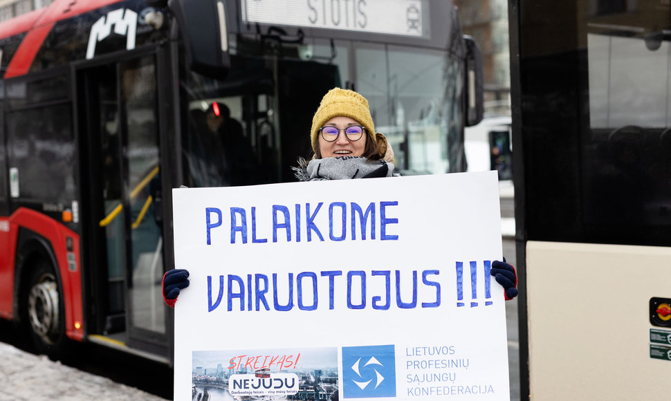 Streikuojančių vairuotojų palaikymo akcija