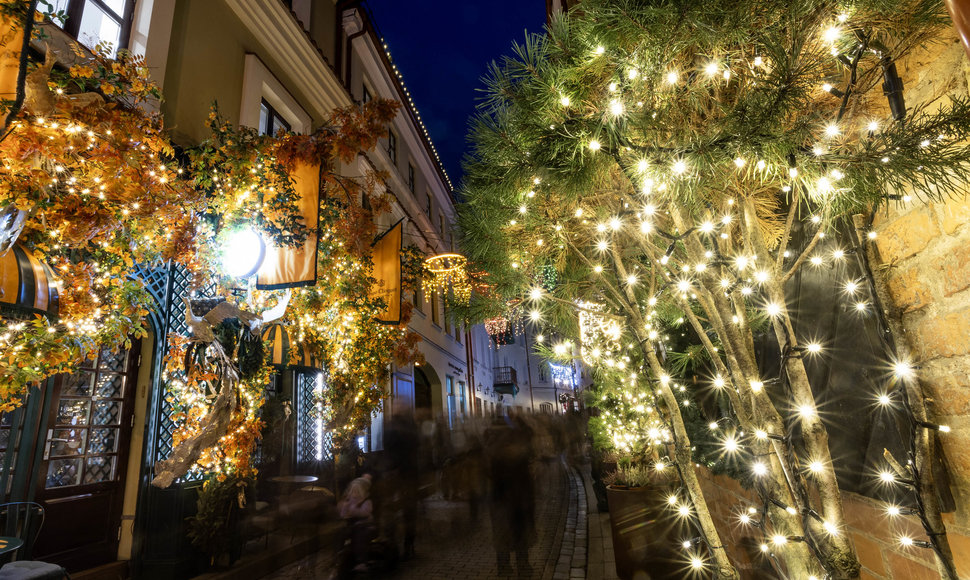 Kalėdiškai pasipuošęs Vilnius