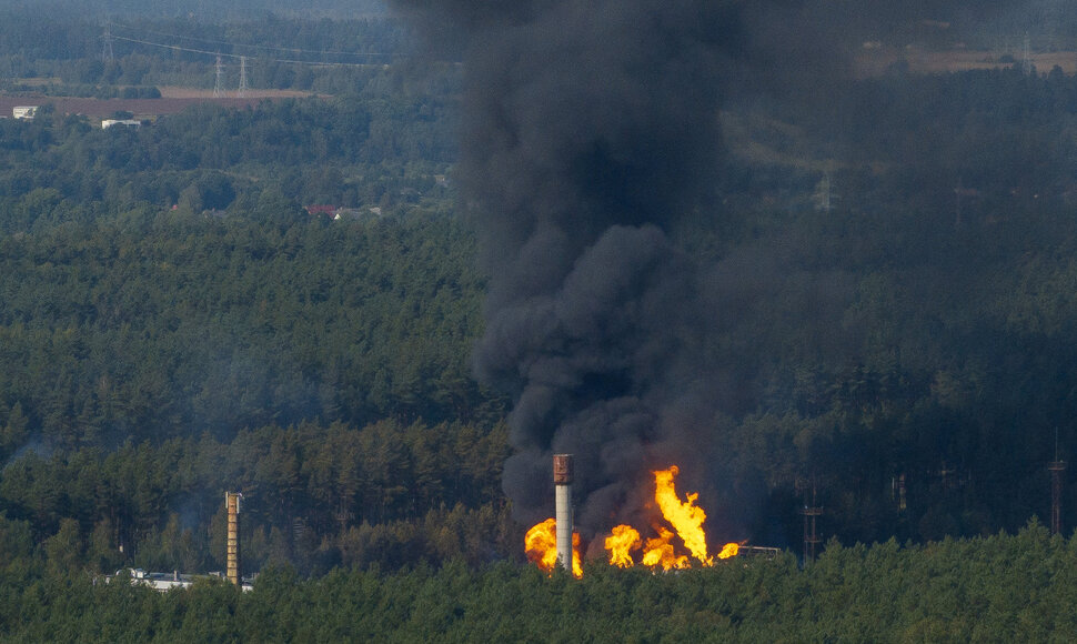 Gaisras Vilniaus dujų pilstymo stotyje