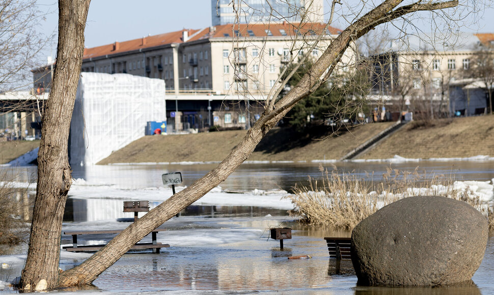 Neris laisvinasi nuo ledų