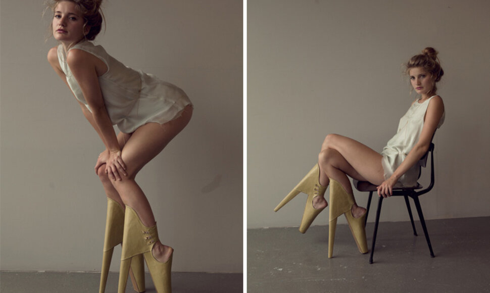 Leanie van der Vyver sukurti bateliai &bdquo;Scary beautiful&ldquo;