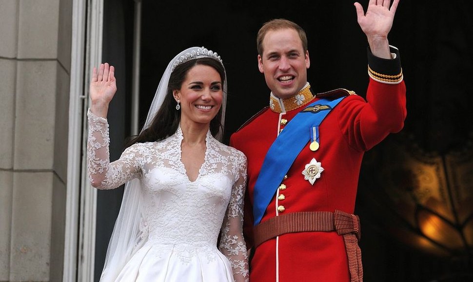 Princo Williamo ir Catherine Middleton vestuvių akimirka