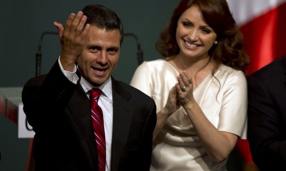 Angelica Rivera ir Enrique Pena Nieto