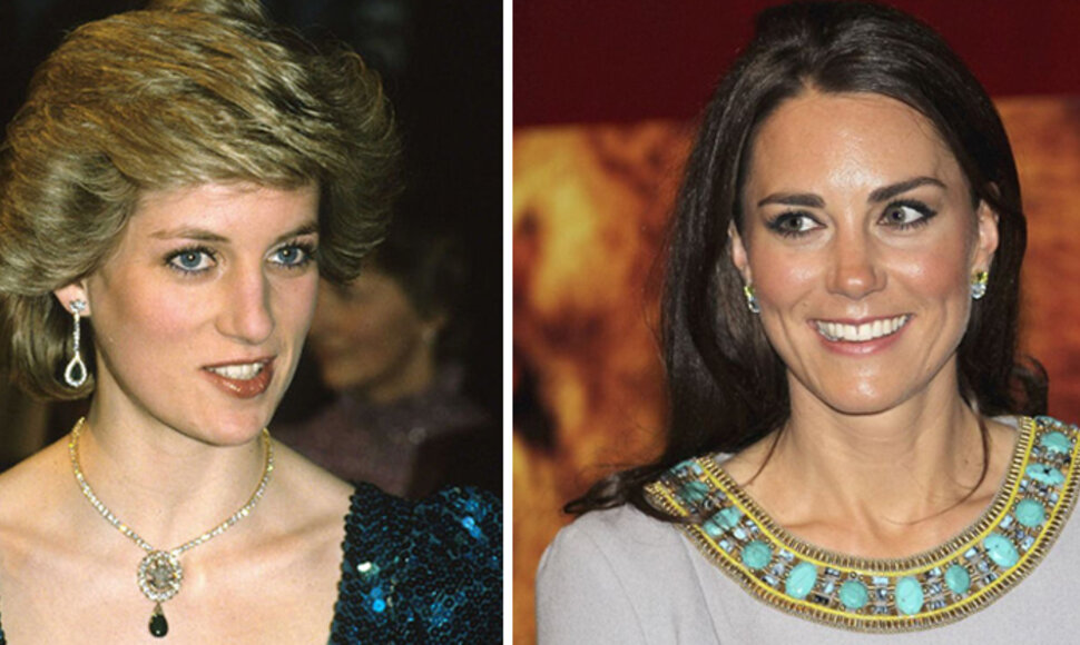 Princesė Diana (kairėje) ir Kembridžo hercogienė Catherine