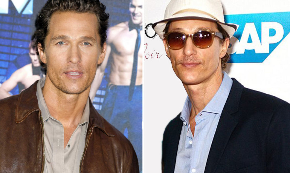 Aktorius Matthew McConaughey – anksčiau ir dabar