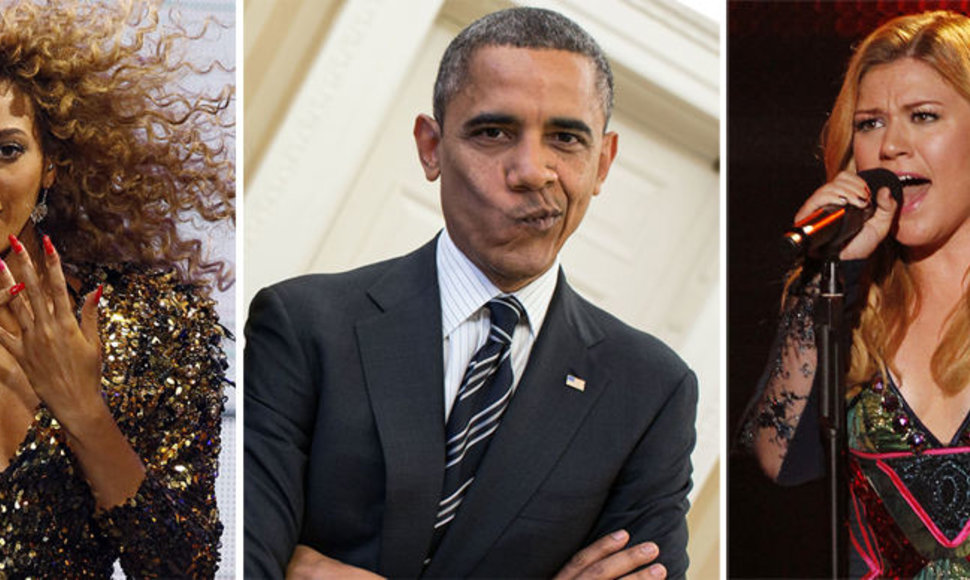 Beyonce (kairėje) ir Kelly Clarkson dainuos prezidentui Barackui Obamai