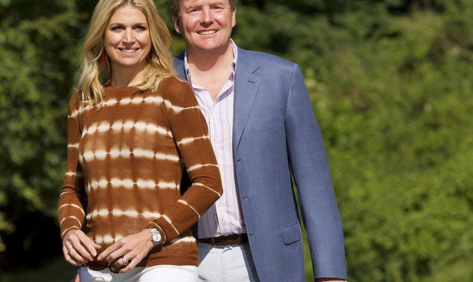 Nyderlandų princas Willemas-Alexanderis su žmona princese Maxima