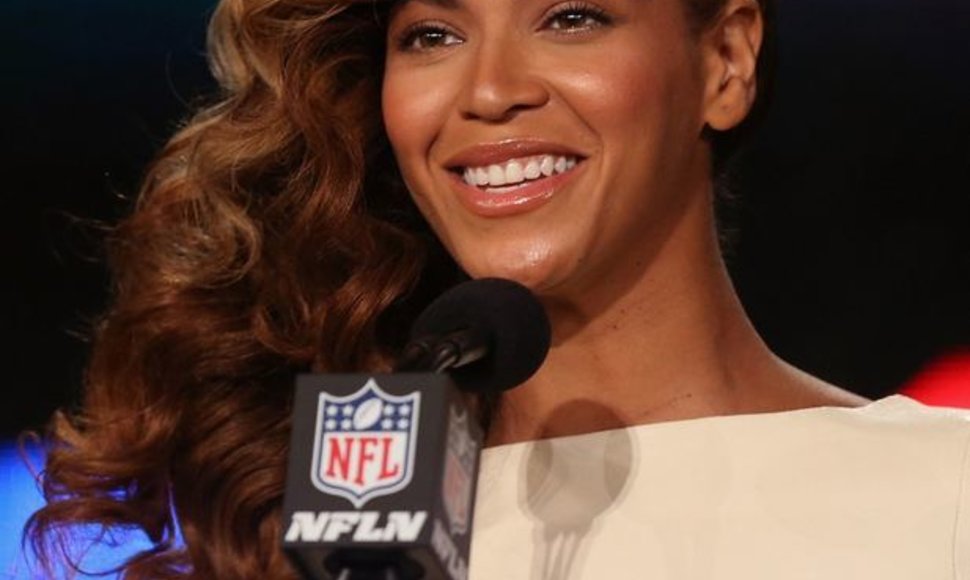 Beyonce „Superbowl“ spaudos konferencijoje