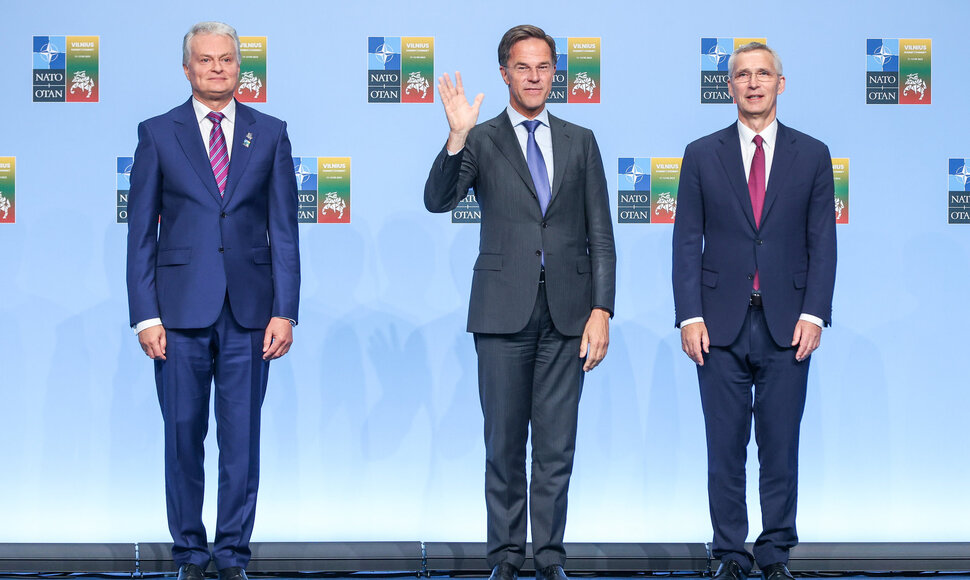 Gitanas Nausėda, Markas Rutte ir Jensas Stoltenbergas