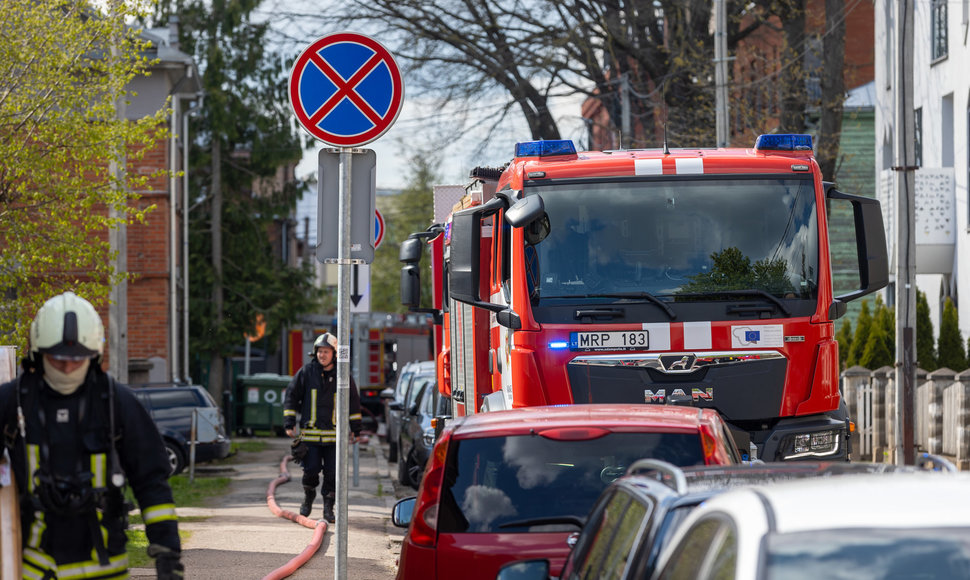 Gaisras Lietuvių gatvėje Kaune