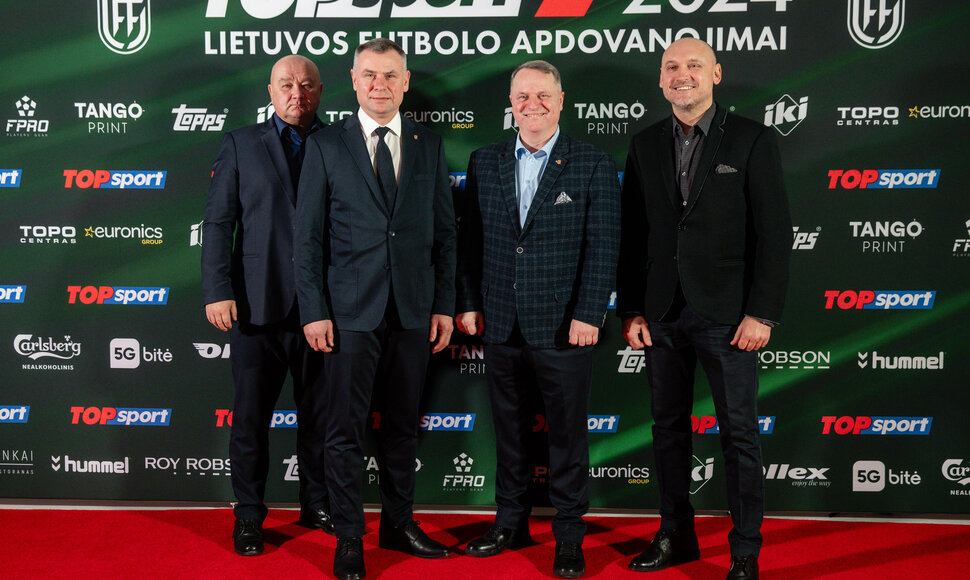 Lietuvos futbolo apdovanojimų svečiai.