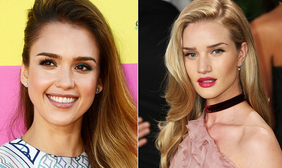 Kairėje: Jessica Alba; dešinėje: Rosie Huntington