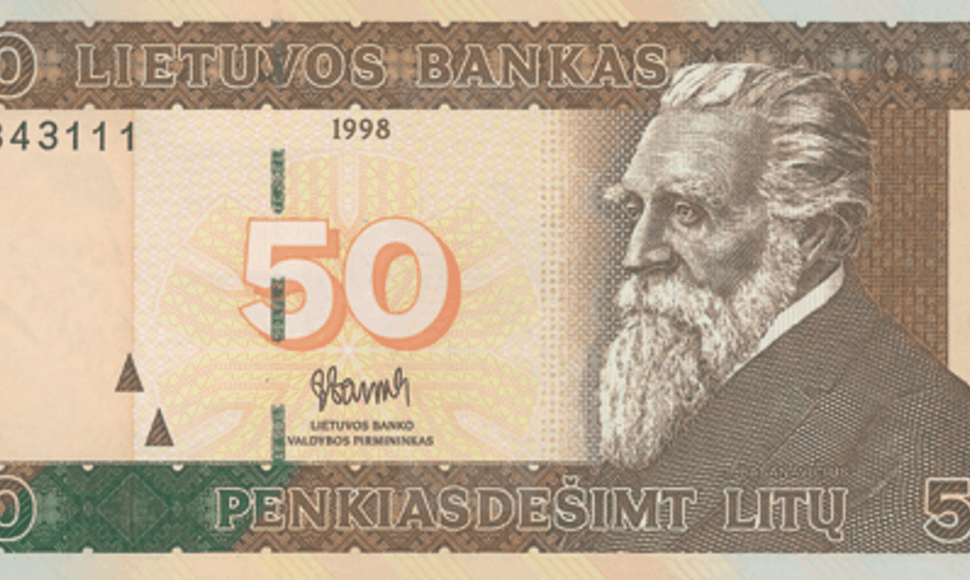 Ray Bartkaus sukurtas 50 litų banknotas