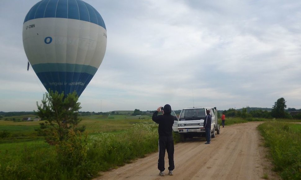 Roko Kostiuškevičiaus pilotuojamas balionas