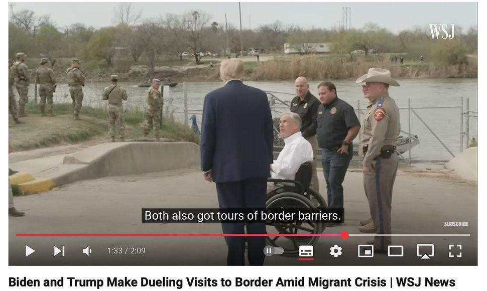 Doinaldo Trumpo susitikimas su Teksaso gubernatoriumi Gregu Abbottu, kuris nuo jaunystės juda vežimėliu