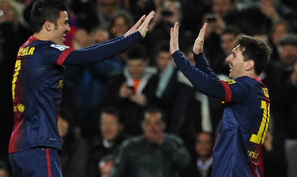 Davidas Villa ir Lionelis Messi