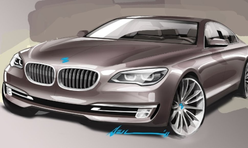 Būsimos naujosios kartos BMW 7 serijos eskizas