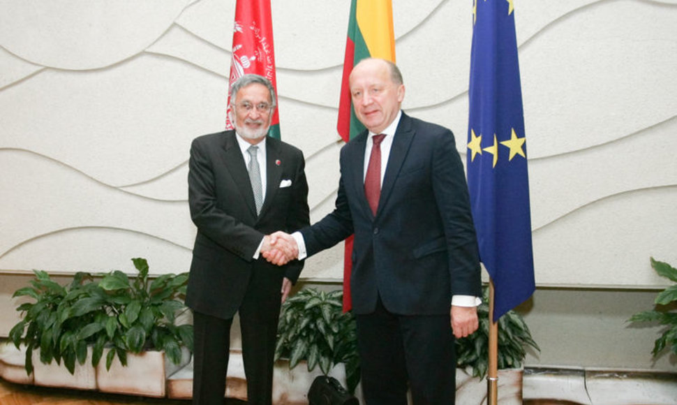 Ministras Pirmininkas Andrius Kubilius priėmė Afganistano užsienio reikalų ministrą Zalmai Rassoulą 