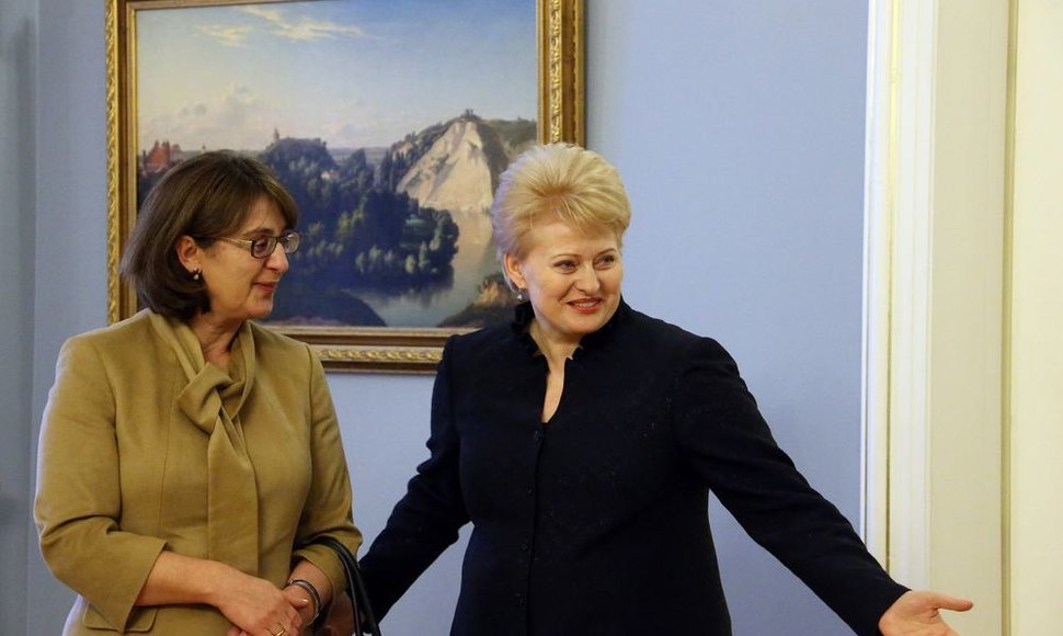 Dalia Grybauskaitė ir Gruzijos užsienio reikalų ministrė Maja Pandžikidzė