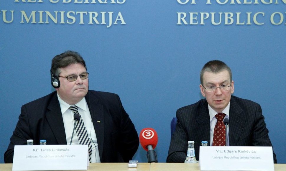 Linas Linkevičius su aukščiausiais Latvijos pareigūnais aptarė dvišalių santykių darbotvarkę