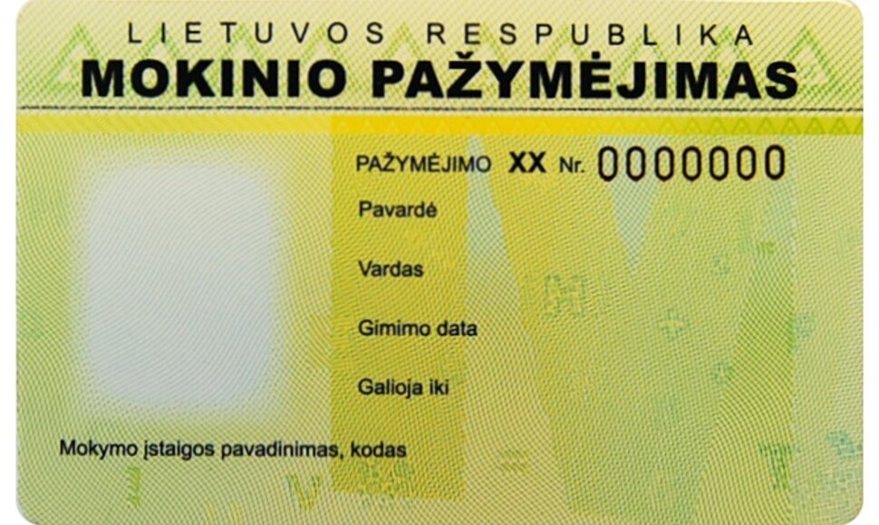 Mokinio pažymėjimas