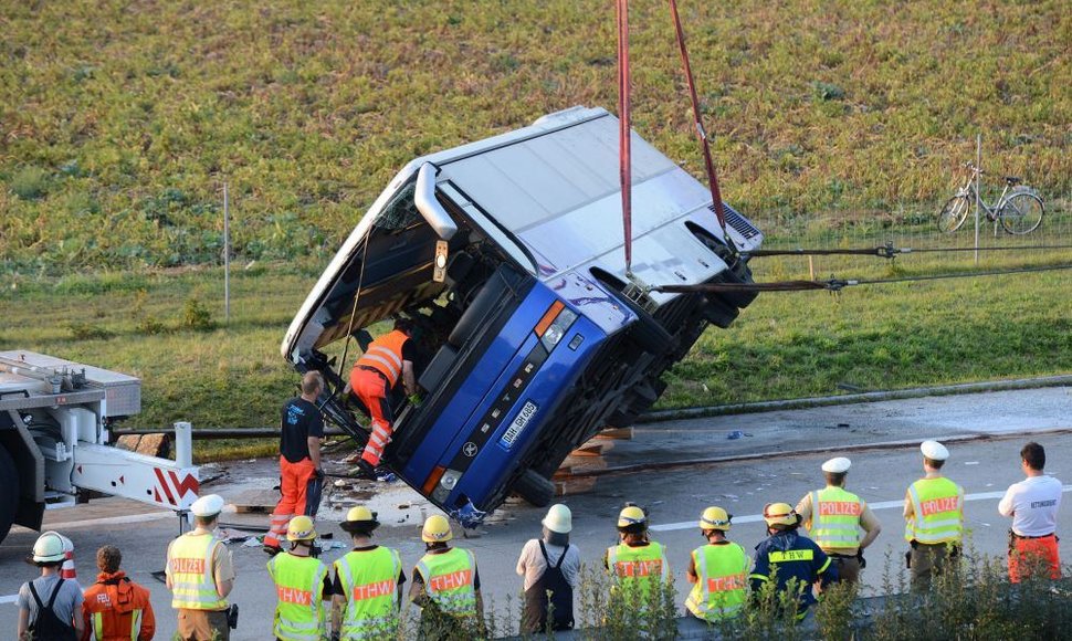 Autobuso avarija Vokietijoje