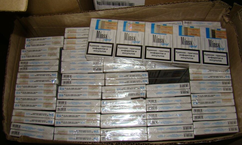 Kauno policijos aptiktos kontrabandinės cigaretės