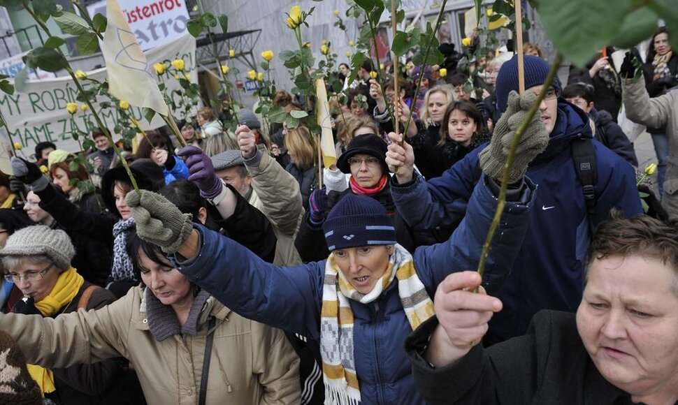 Mokytojų protestas Slovakijoje