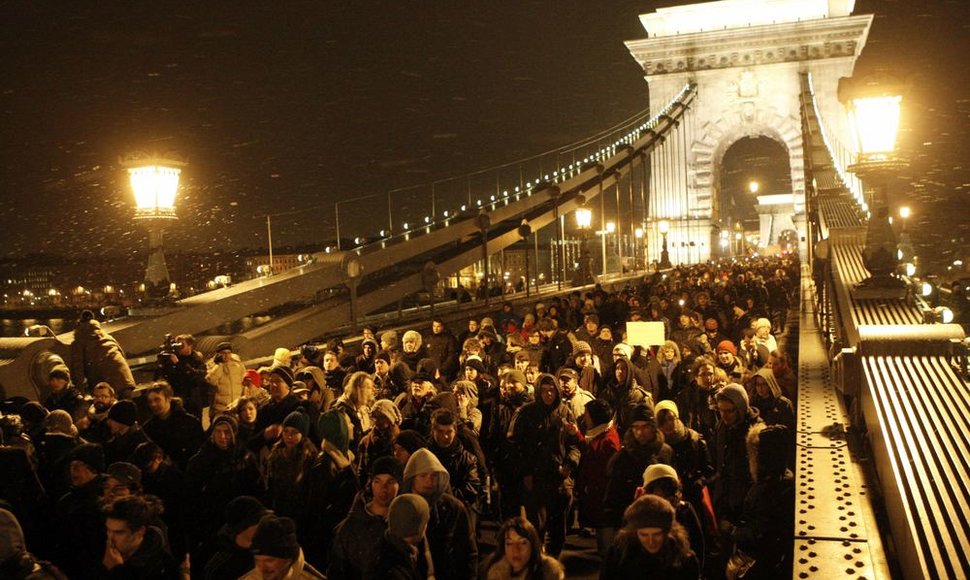 Studentų protestas Vengrijoje