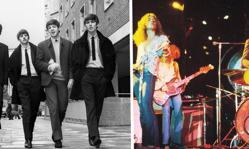 „The Beatles“ ir „Led Zeppelin“