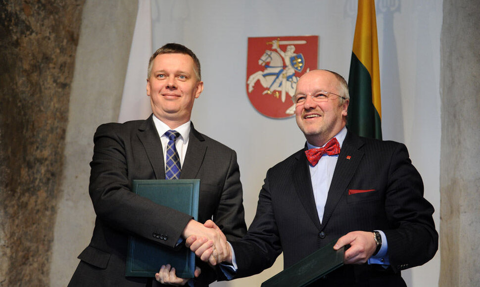 Lenkijos gynybos ministras Toma&scaron;as Siemoniakas Lietuvoje
