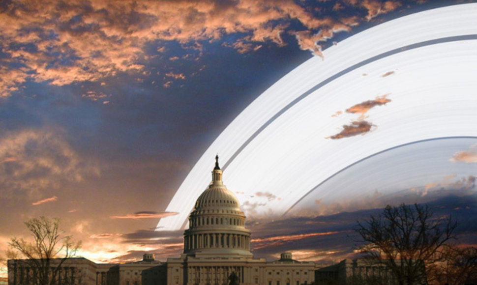 Saturno žiedai virš Vašingtono