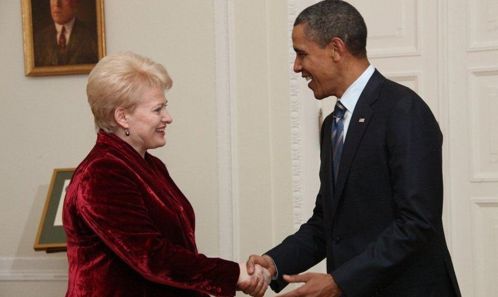 Dalia Grybauskaitė su Baracku Obama 2011 metais