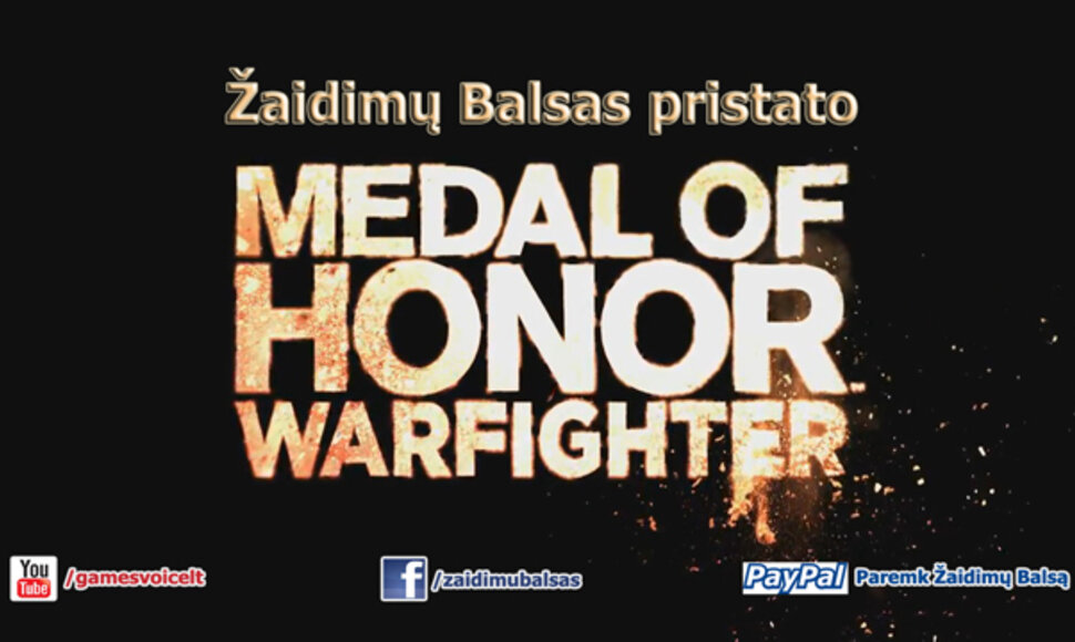 Žaidimų Balsas pristato Medal of Honor Warfighter