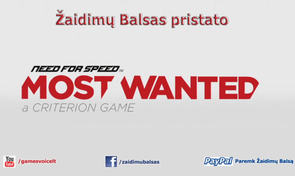 Žaidimų Balsas pristato Need for Speed Most Wanted