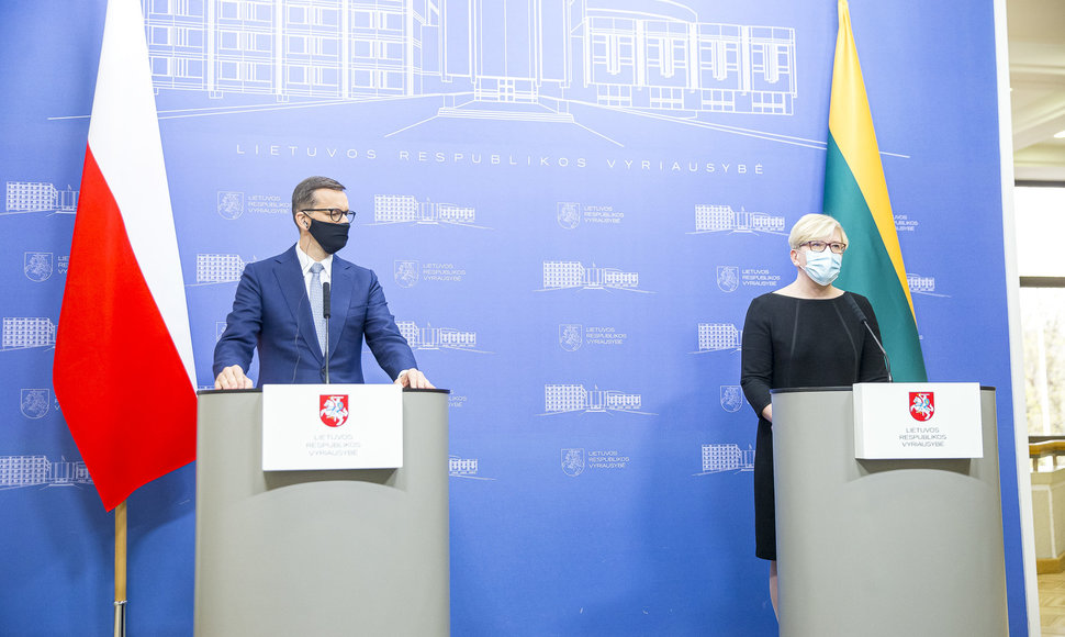 Bendra Lietuvos ir Lenkijos premjerų spaudos konferencija