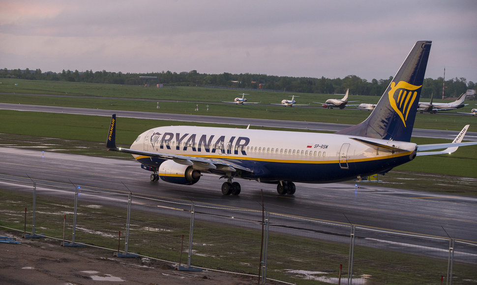 Grįžo „Ryanair“ lėktuvas iš Minsko